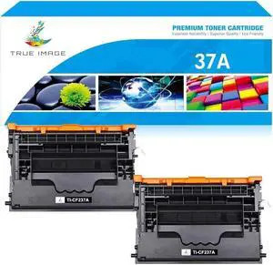 TRUE IMAGE Compatible Toner Cartridge Replacement for  CF237A 37A Work with Enterprise M607n M607dn M608dn M608n M608x M609 M609x MFP M632 M631 M633fh M631h Printer (Black, 2-Pack)