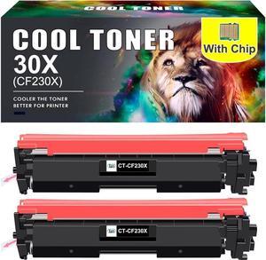 30X CF230X Black High Yield Toner Cartridge Compatible Replacement for 30X 30A CF230X CF230A for Laserjet Pro MFP M227fdw M203dw M227fdn M203dn M227sdn M203d M203 Printer Ink (2-Pack)