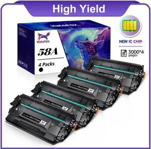 4Pack CF258A 58A Toner compatible with  With Chip LaserJet M404dn M404dw M404n