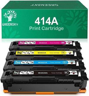 Compatible Toner Cartridge Replacement for  414A W2020A 414X W2021A W2022A W2023A for  Color Laserjet Pro MFP M479fdw M479fdn M454dw M454dn M454 M479 Printer Toner (BCYM, 4-Pack)