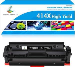 TRUE IMAGE Compatible Toner Cartridge Replacement for 414X W2020X 414A W2020A MFP M479fdw M479dn M454dw M454dn M454 M479dw Printer Ink No Chip (Black, 1-Pack)