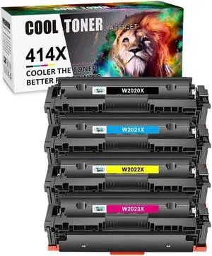 4PK KCMY Toner for  414X W2020A Laserjet Pro M454dn dw M479fdw fdn printer No Chip