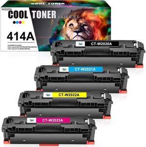 Cool Toner Compatible Toner Cartridge Replacement for 414A 414X 414 W2020A Work with Color Pro MFP M479fdw M454dw M454dn M479fdn M479 Laser Printer Ink (Black Cyan Magenta Yellow, 4-Pack)