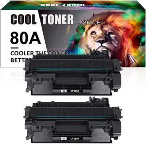 2Pack CF280A Black Toner Cartridge For 80A LaserJet Pro 400 M401dn M401n M425dn