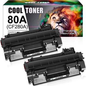 Cool Toner Compatible Toner Cartridge Replacement for 80A CF280A 80X CF280X for Laserjet Pro 400 M401n M401dn MFP M425dn M401dne M401dw M425dw M401 M425 Printer Toner Ink(Black, 2-Pack)