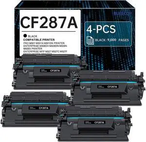 4PK CF287A 87A Compatible Toner For LaserJet Enterprise M506dn M506x M527dn