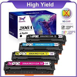 4PK Compatible for 206A W2110A Toner Cartridges Pro MFP M282nw M283 NO CHIP