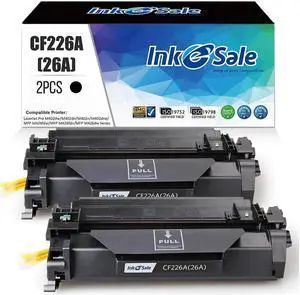 INK E-SALE Compatible 26A CF226A Toner Cartridge Replacement for 26A CF 226A 26X CF226X (Black, 2 Packs) for use with LaserJet Pro M402n M402dn M402dne M402dw MFP M426fdw M426fdn M426dw printer