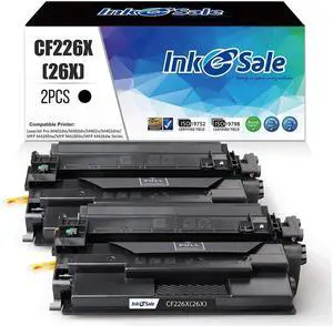 INK E-SALE Compatible Toner Cartridge Replacement for 26X CF226X 26A CF226A (Black, 2-Pack High Yield), for use with Laserjet Pro M402d M402n M402dn M402dw M402dne, MFP M426dw M426fdw M426fdn