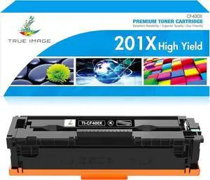 TRUE IMAGE Compatible Toner Cartridge Replacement for 201A CF400A 201X CF400X Color Pro MFP M277dw M252dw M252n M277c6 M277 M252 Printer Ink (Black, 1-Pack)