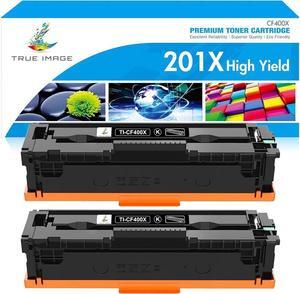 TRUE IMAGE Compatible Toner Cartridge Replacement for 201X CF400X 201A CF400A Color Laserjet Pro MFP M277dw M277c6 M252dw M252n M252 M277 M277n 277dw Ink Printer (Black, 2-Pack)