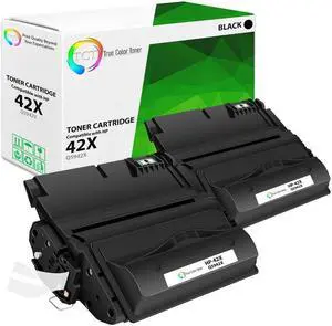 TCT Compatible High Yield Toner Cartridge Replacement for the 42X Series - 2 Pack Black