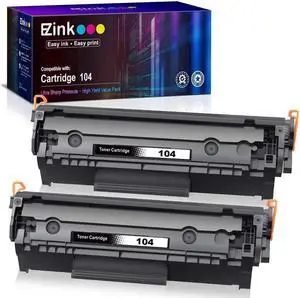 E-Z Ink (TM) Compatible Toner Cartridge Replacement for 104 CRG-104 FX-10 FX-9 to use with FAXPHONE L90 L120 ImageClass D420 D480 MF4350d MF4150 MF4270 MF4370 MF4690 Printer (Black, 2 Pack)