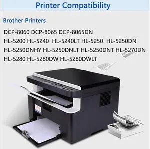 4PK New Toner Drum Combo For Brother TN580 DR520 MFC-8860DN HL-5270DN Printer