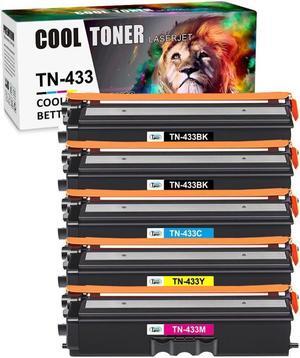5Pack TN433(1Set+1BK) Toner Compatible For Brother TN433BK HL-L8260cdw L8360cdw MFC-L8610cdw