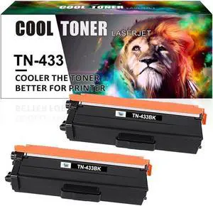 2x TN433 Black Toner Compatible with Brother HL-L8260cdw HL-L8360cdw MFC-L8610cdw