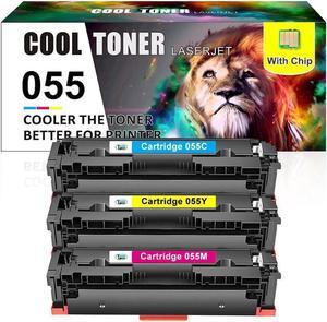 3PK (1C+1Y+1M) Compatible For 055 055H Toner Color ImageCLASS MF741cdw MF743cdw MF745