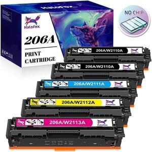 5x W2110A (No Chip) Compatible With 206A Toner Color LaserJet M255dw M283fdw