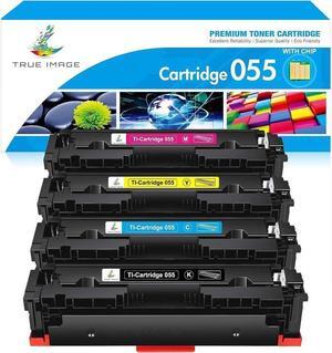 TRUE IMAGE Compatible Toner Cartridge Replacement for 055 055H Toner Color imageCLASS MF743Cdw MF741Cdw MF745Cdw MF746Cdw LBP664Cdw Printer with Chip (Black Cyan Magenta Yellow, 4-Pack)
