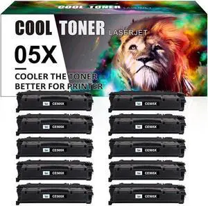 10*CE505X 05X Toner Cartridge Compatible with LaserJet P2055dn P2055 P2055d