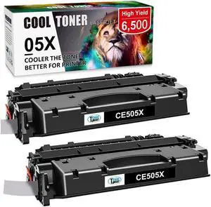 2Pack Toner Compatible With High Yield CE505X 05X LaserJet P2055d P2055dn P2050