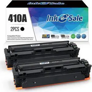INK E-SALE 2PK Compatible Toner Replacement for 410A 410X CF410A Toner Cartridge Black Ink for Color Pro MFP M477fnw M477fdw M477fdn M452dn M452dw M452nw M377dw Printer
