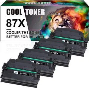 4PK CF287X 87X Toner Compatible with LaserJet M506 M506dn M501dn