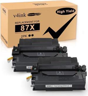 V4INK Compatible Toner Cartridge Replacement for 87X CF287X Toner for use in Laser Jet Pro M501dn M501n M506dn M506n M506x M527c M527f M527dn M527z Printer, 2 Packs high yield-18,000 Pages