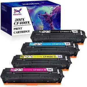 4pk High Yield CF400X 201x Toner for Color Laserjet Pro M277n M252 M277dw