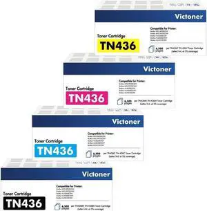 TN436 TN-436 Toner Cartridge 4-Pack Compatible Replacement for Brother TN436 TN 436 TN436BK TN436C TN436M TN436Y for MFC-L8900CDW HL-L8360CDW HL-L8360CDWT HL-L9310CDW MFC-L9570CDW Printer