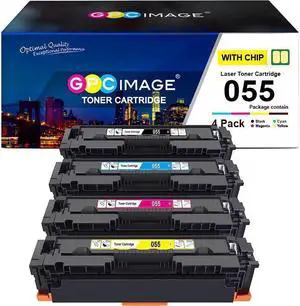 GPC Image Compatible Toner Cartridge Replacement for 055 055H CRG 055 055H to use with Color imageCLASS MF741Cdw MF743Cdw MF745Cdw MF746Cdw LBP664Cdw Printer (Black,Cyan,Magenta,Yellow)