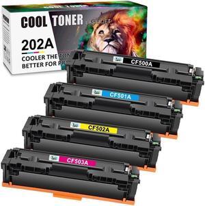4Pack (KCMY)Set CF500A Toner Compatible with 202A Color LaserJetPro MFP M254dw M281fd Printer