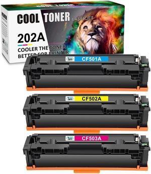 3Pack (CMY)Set CF500A Toner Compatible with 202A Color LaserJetPro MFP M254dw M281fd Printer