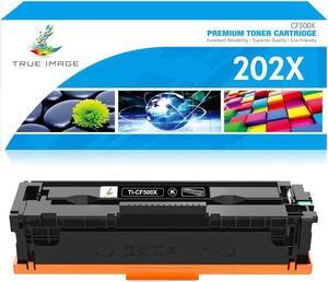TRUE IMAGE Compatible Toner Cartridge Replacement for 202X CF500X 202A CF500A Color Laserjet Pro M281fdw M281cdw M254dw M280nw M254nw M281fdn MFP M281 M254 Ink Printer (Black, 1-Pack)