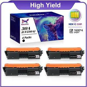 4PK 30A Toner Cartridge replacement for CF230A LaserJet MFP M227fdn M227sdn