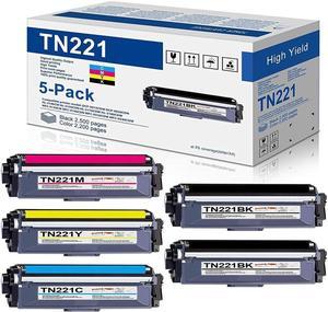5 Pack TN-221BK TN-225 C/M/Y Color Toner Set For Brother HL-3140CW HL-3170CDW