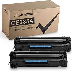 v4ink new compatible toner cartridge for 85a ce285a cb435a cb436a 125 for use in laserjet p1102w p1106 p1505 p1005 p1105n m1212nf mfp m1217nfw lbp6030w mf3010 printer black, 2 pack
