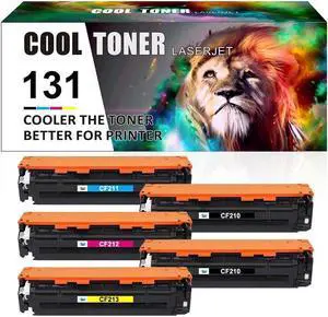5PK Toner Cartridges for CF210A 131A LaserJet Pro 200 Color M251nw