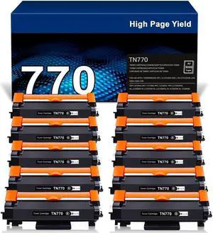10PK TN770 Toner Cartridge replacement for Brother HL-L2370DWXL HL-L2395DW