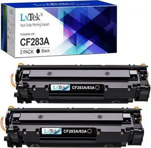 LxTek Compatible Toner Cartridge Replacement for 83A CF283A to compatible with Laserjet Pro MFP M125nw M201dw M225dw M201n M125a M127fn M127fw, 2 Black