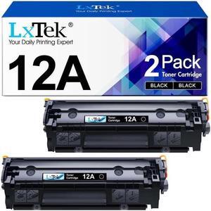 LxTek Compatible Toner Cartridge Replacement for 12A Q2612A Compatible with Laserjet 1012 1022 1020 1018 1022N 1010 3015 3050 3030 3052 3055 M1319F Printers (2 Black, High Yield)