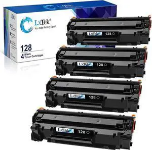 LxTek Compatible Toner Cartridge Replacement for 128 CRG128 ImageCLASS D530 D550 MF4570dw MF4770n FaxPhone L190 L100 Printer Tray,4-Pack(Black)
