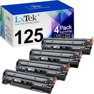 LxTek Compatible Toner Cartridge Replacement for 125 CRG-125 3484B001 to use with ImageClass LBP6000 ImageClass LBP6030w ImageClass MF3010 Laser Printer (Black,4 Pack-HighYield)