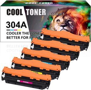 5Pack (1Set+1Extra BK)Color CC530A 304A Toner Compatible With LaserJet CP2025dn CM2320nf