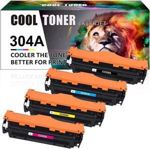 4Pack Full Set(1K+1C+1Y+1M)Color CC530A 304A Toner Compatible With LaserJet CP2025dn CM2320nf