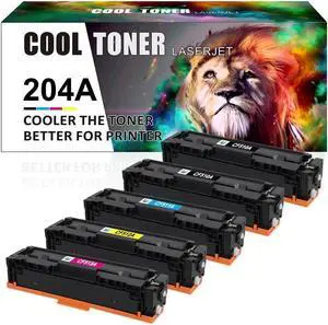 5*CF510A (2K+CMY)Toner Compatible with 204A Color Pro MFP M180nw M181fw M154a