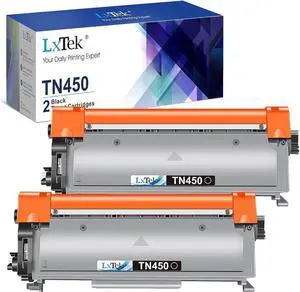 LxTek Compatible Toner Cartridge Replacement for Brother TN450 TN420 TN 450 to use with HL-2270DW MFC-7360N MFC-7860DW MFC-7460DN MFC-7460DN DCP-7065DN (2 Black)