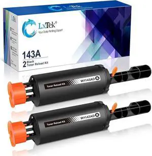 LxTek Compatible Toner Reload Kit Replacement for 143A W1143AD 143AD W1143A to use with Neverstop Laser 1001nw MFP 1201n 1202nw Printer(Black,2 Pack)