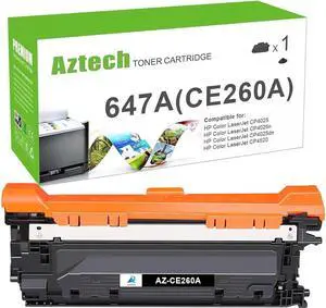 Aztech Compatible Toner Cartridge Replacement for CE260A 647A Toner for Color Laserjet Enterprise CP4525dn CP4025 CP4025n Toner Printer (Black,1 Pack)