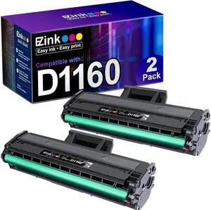 E-Z Ink (TM Compatible Toner Cartridge Replacement for Dell YK1PM 1160 331-7335 HF44N HF442 to use with B1160 B1160w B1163w B1165nfw Mono Laser Printers (Black, 2 Pack)